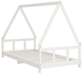 Estrutura de cama infantil 90x190 cm pinho maciço branco