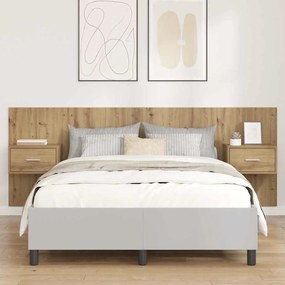 vidaXL Cabeceira com Armário com gaveta 3 pcs Carvalho Artesanal