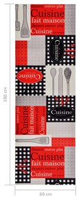Tapete de cozinha lavável com design Cuisine 60x180 cm