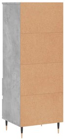 Aparador alto 40x36x110cm derivados de madeira cinzento cimento