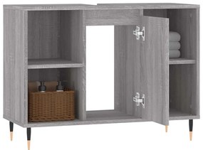 Armário de casa de banho 80x33x60 cm deriv.madeira cinza sonoma