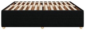 Estrutura de cama sem colchão 180x200 cm tecido preto
