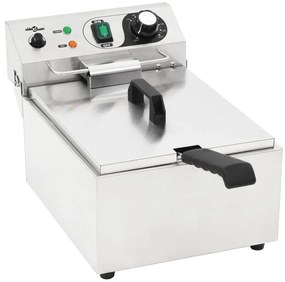 vidaXL Fritadeira elétrica em aço inoxidável 10 L 3000 W
