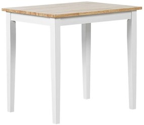 Mesa de jantar em castanho claro e branco 60 x 80 cm  BATTERSBY Beliani