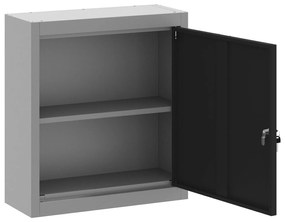 Armário de Ferramentas Parede vidaXL Preto 50x20x55 cm Aço