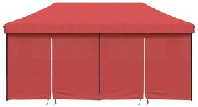 Tenda para festas pop-up dobrável com 4 paredes laterais bordô