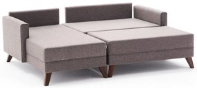 Sofá-Cama de Canto Bella – Castanho – 205 cm Largura x 85 cm Altura x