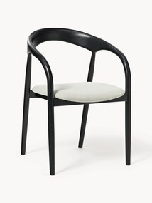 Cadeira de jantar em madeira de freixo com assento almofadado Camille