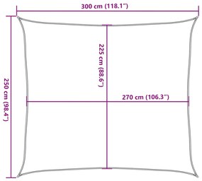 Para-sol estilo vela 160 g/m² 2,5x3 m PEAD antracite