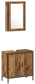 Conjunto de 3 Peças de Móveis para Banheiro Madeira Antiga Madeira Fab