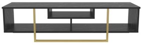 Móvel TV Asal – Preto e Dourado – 150x35,2x40 cm