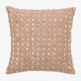Almofada Quadrada De Algodão (45x45 Cm) Brusquel Rosa Claro - Sklum