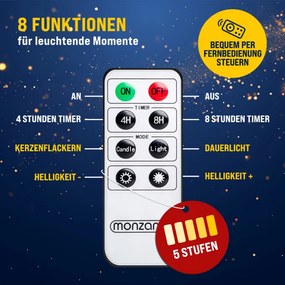 Conjunto de 30 velas LED para árvore de Natal com pilhas 1,5 x 10,5 cm (Ø x A) Branco Quente (Luz) + Creme (Vela)