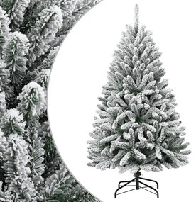 vidaXL Árvore de Natal artificial articulada c/ flocos de neve 150 cm