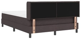 Cama Box Marrom Escuro 140 x 200 cm Tecido e Espuma