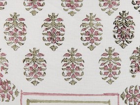 Conjunto de 2 almofadas decorativas com padrão geométrico e borlas em algodão multicolor 45 x 45 cm SETOSA Beliani