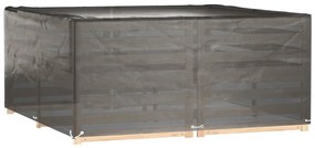 Capas p/ mobília de jardim 2 pcs 16 ilhós 205x205x90cm quadrado