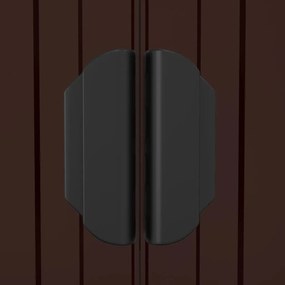 Abrigo de jardim 192x689x223 cm aço galvanizado castanho-escuro