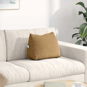 vidaXL Travesseiro para Costas Castanho 45 x 20 x 35 cm