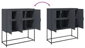 Aparador alto 100,5x39x107 cm aço antracite