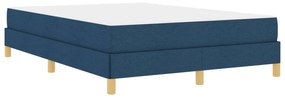 vidaXL Cama Box com colchão Azul 140 x 200 cm tecido