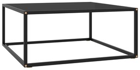 Mesa de centro 80x80x35 cm vidro preto