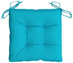 Almofadões para cadeira 4 pcs 40x40x7 cm tecido turquesa