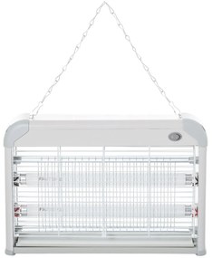 Lâmpada elétrica anti-mosquito Luz ultravioleta 20W com 2 tubos LED Área de ação 60m² 39x7,5x26,5 cm Branco