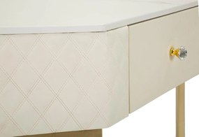 Consola de Entrada Angle Sharon - Madeira e MDF Branco com Detalhes Do