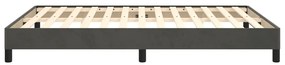 Estrutura de cama sem colchão 140x200 cm veludo cinzento-escuro