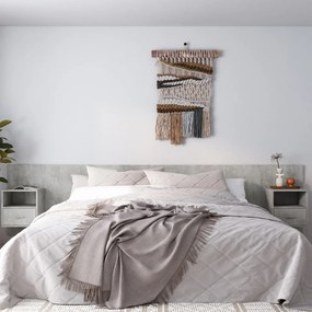 vidaXL Cabeceira de cama com armários madeira processada cinza cimento