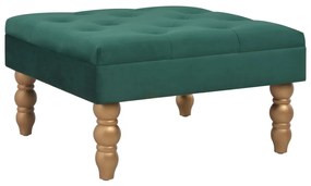 vidaXL Banco 60x60x36 cm veludo verde-escuro