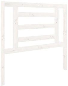 Cabeceira de cama 96x4x100 cm pinho maciço branco