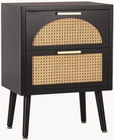 Mesa de cabeceira em madeira com gavetas Josine