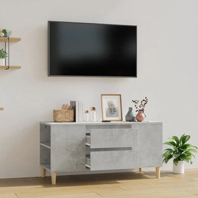 Móvel de TV 102x44,5x50 cm derivados madeira cinzento cimento