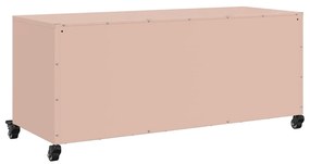 Móvel de TV 100,5x39x43,5 cm aço laminado a frio rosa