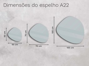 Espelho LED orgânico com iluminação A22
