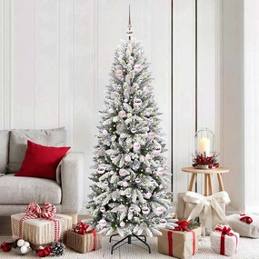 vidaXL Árvore de Natal Artificial com 300 LEDs Branco 180 cm