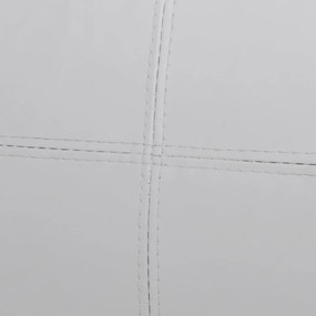 Sofá secional de 3 lugares couro artificial branco