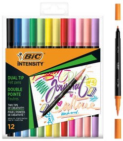 Conjunto de Canetas de Feltro Bic Intensity 12 Peças Multicolor