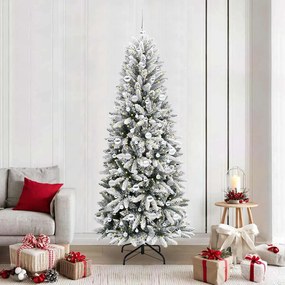 vidaXL Árvore de Natal Artificial com 300 LEDs Branco 210 cm