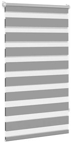 Estore de rolo 70 x 120 cm, linhas de zebra / Cinza