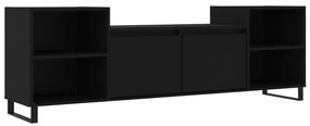 Móvel de TV 160x35x55 cm derivados de madeira preto