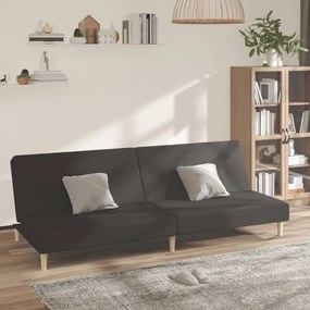 337276 vidaXL Sofá-cama de 2 lugares tecido preto