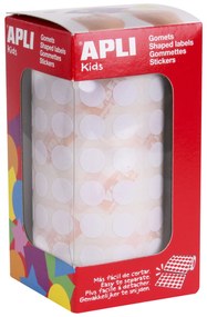 Rolo Autocolantes Redondo Branco 10,5MM