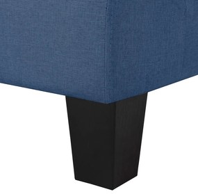 Sofá de 5 lugares em tecido azul
