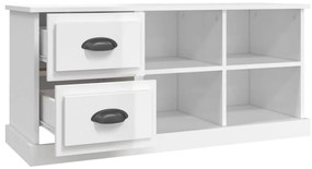 Móvel p/ TV 102x35,5x47,5 cm derivados madeira branco brilhante