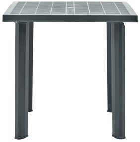 Mesa de jardim 80x75x72 cm plástico verde