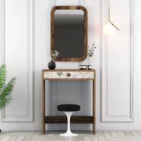 Mesa de Maquilhagem Lizbon Mirror – Nogueira – 70x40x84,7 cm
