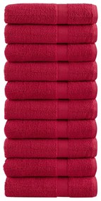 Toalhas de mãos premium SOLUND 10pcs 50x100cm 600 gsm vermelho